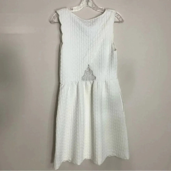 Anthropologie Maeve Caye Scalloped Dress White M - Picture 6 of 14
